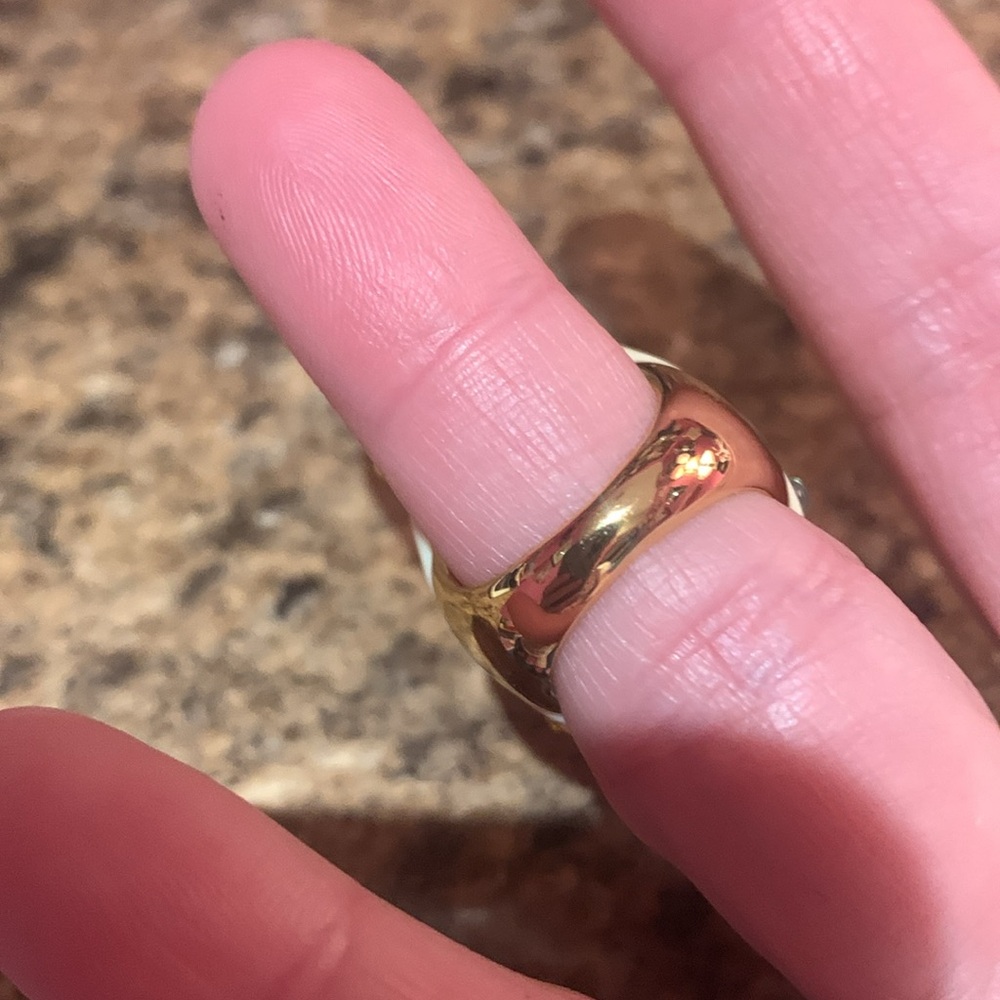 kate spade Gold and Cream Owl Ring with Multicolor Gem Accents - Picture 8 of 9